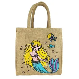 Domelo Domelo Kinder Handtasche Mädchen Jute Tasche klein Meerjungfrau Schultertasche – Produktbild 1 von 1