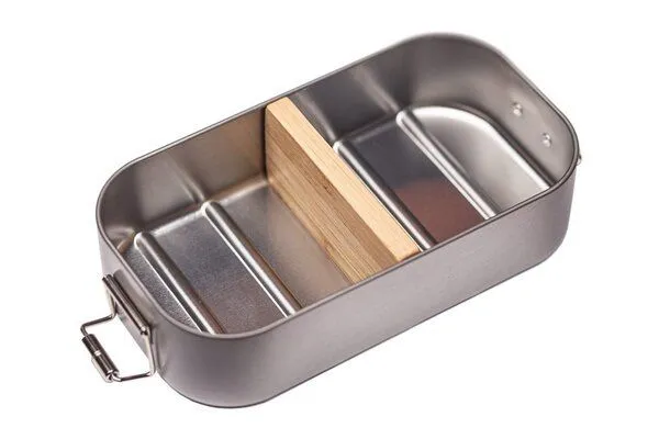 Cameleon Pack Cameleon Pack Lunchbox "Classic" * Mit Trennsteg aus Bambus * Metall Brotdose – Produktbild 1 von 4