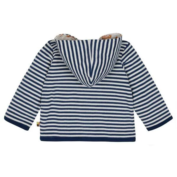 loud + proud loud + proud Wendejacke mit Kapuze Löwe, GOTS-zertifiziert, Ultramarin (blau), – Produktbild 3 von 3