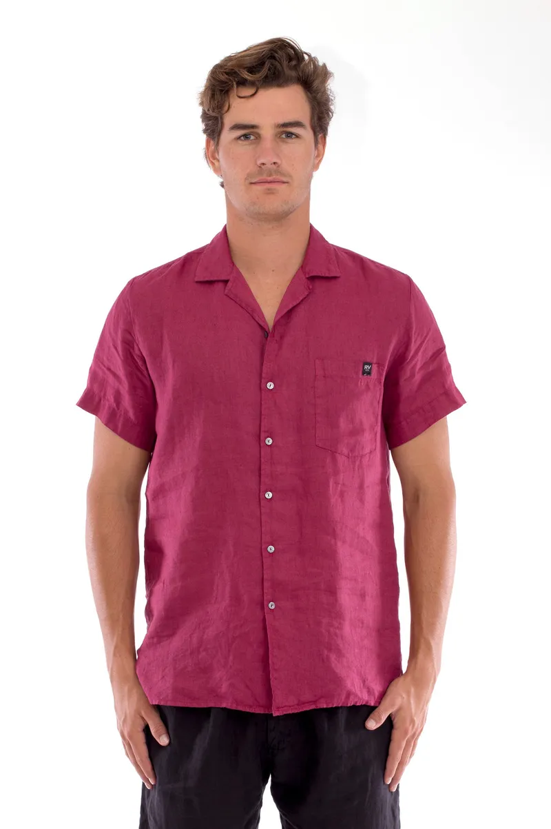 RAVENS VIEW IBIZA RAVENS VIEW IBIZA Herren vegan Hemd Marlon Granat Rosa, Dunkelpink, – Produktbild 1 von 1