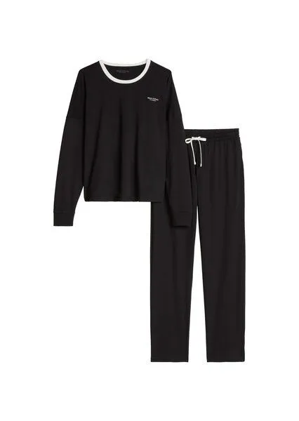 Marc O'Polo Marc O'Polo Pyjama / Lounge-Set | Baumwolle GOTS, Black, – Produktbild 4 von 4