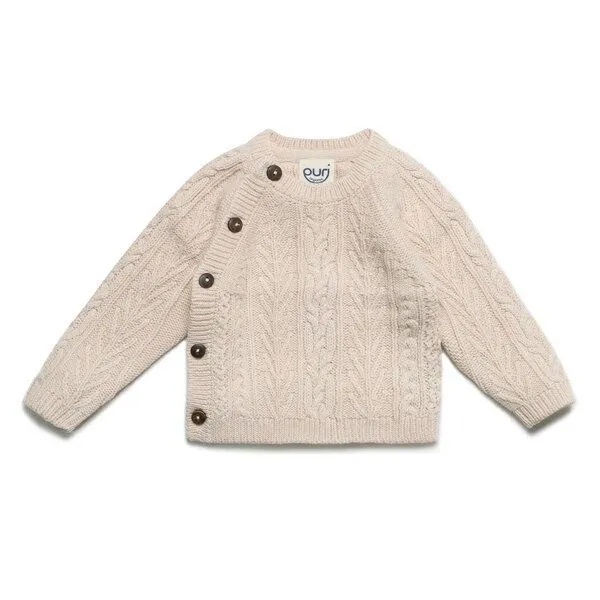 Puri Organic Puri Organic Baby Kimono Jacke Aranstrick Baumwolle (Bio) Schurwolle, Natur, – Produktbild 1 von 2