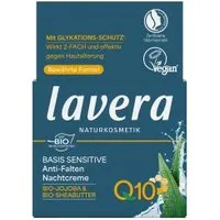 lavera Anti-Falten-Nachtcreme basis sensitiv mit Q10 – Produktbild 1 von 3