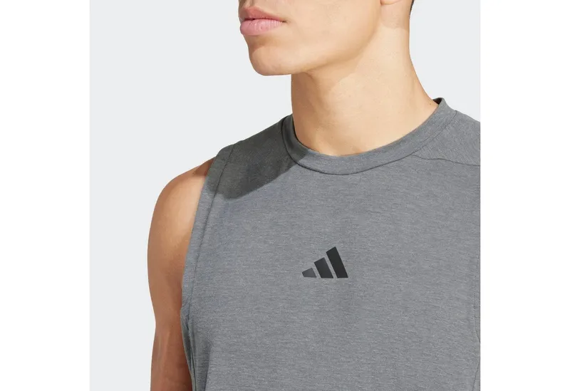 adidas Performance adidas Performance Tanktop D4T TANK mit Rundhalsausschnitt, ohne Verschluss, sportlicher Schnitt, Grau, – Produktbild 3 von 3