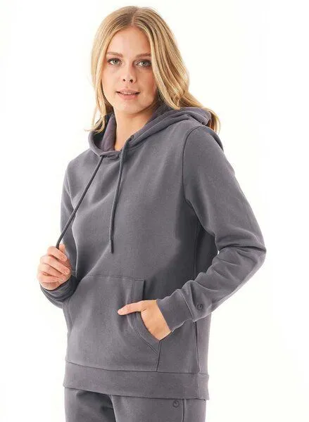 ORGANICATION ORGANICATION ESSENTIALS-HARRE-Soft Touch Hoodie aus Bio-Baumwolle, Grau(shadow), – Produktbild 1 von 4