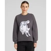 Dedicated DEDICATED Sweatshirt "Ystad" aus Bio-Baumwolle - Flower Cat, Charcoal (grau), – Produktbild 1 von 1