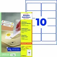 Avery Zweckform 250 Stick+Lift Etiketten 96 x 50,8 mm, A4 – Produktbild 2 von 2