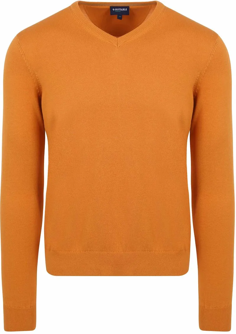 Suitable Suitable Respect Bio-Baumwolle Pullover Vinir Orange - Größe M, Orange, – Produktbild 1 von 4