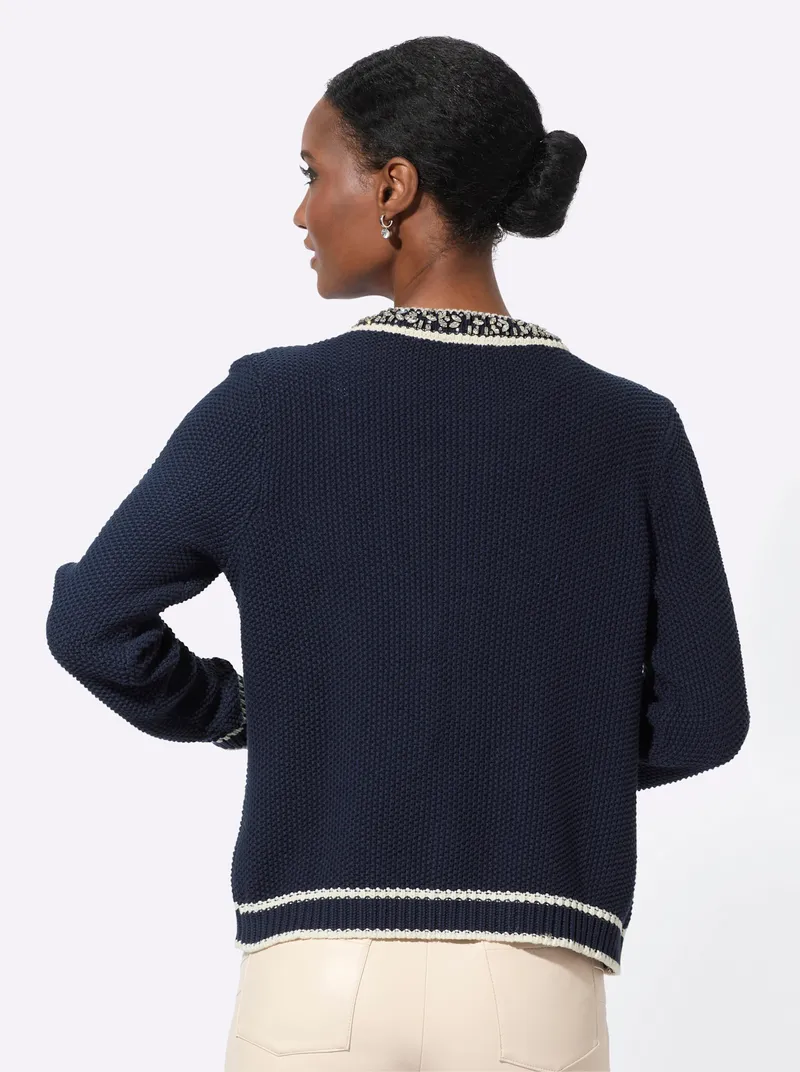 Witt Cardigan, Marine-champagner-gemustert, – Produktbild 2 von 2
