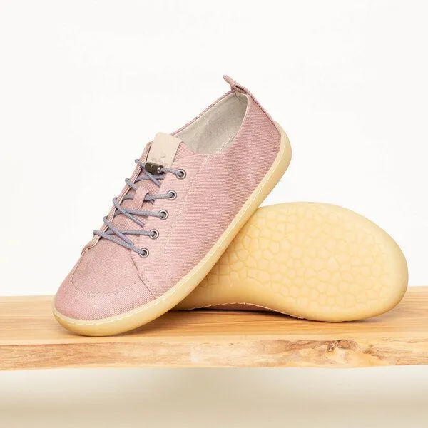 nahtur-design nahtur-design Barfußschuhe aus Bioleinen mit Kautschuksohle unisex, Rosa, – Produktbild 3 von 8