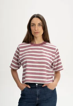 MELA Cropped T-Shirt Style DESNA Stripes | von MELA | Fairtrade & GOTS zertifiziert – Produktbild 1 von 1