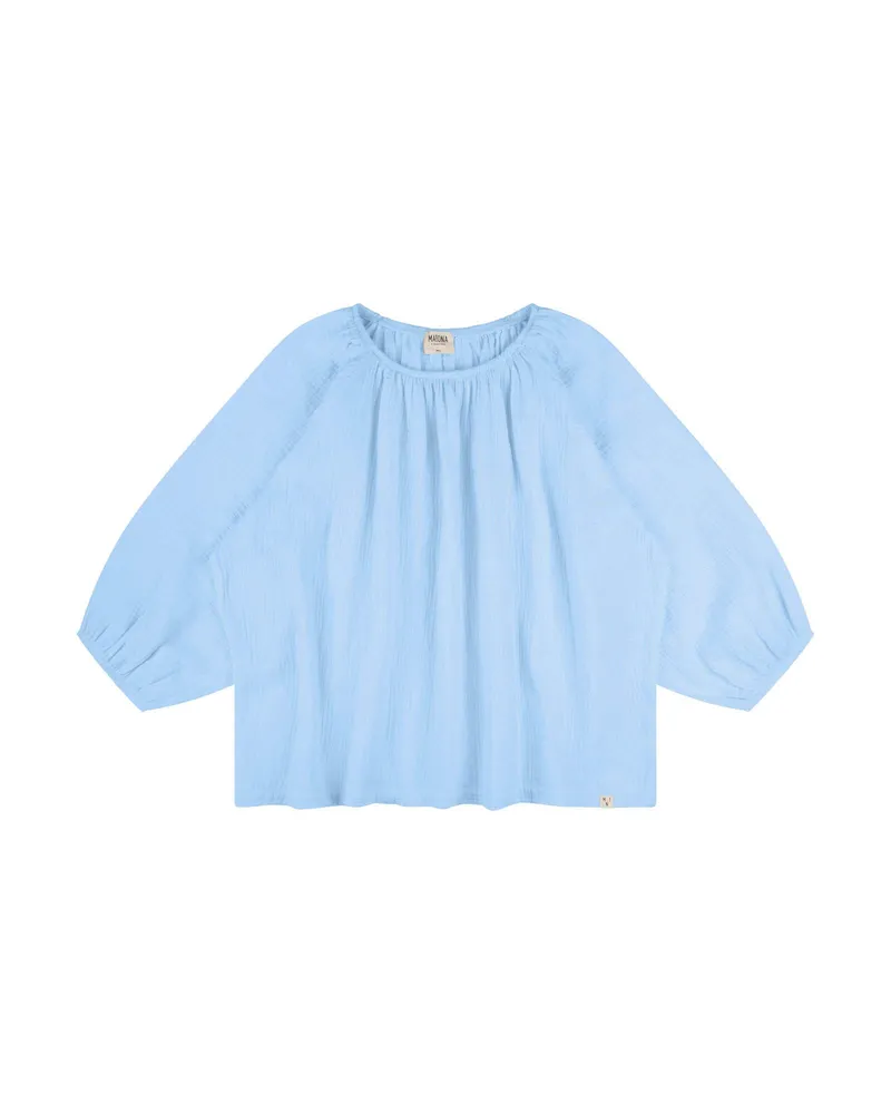 MATONA MATONA Damen vegan Bluse Musselin Puder Blau, Hellblau, – Produktbild 1 von 2