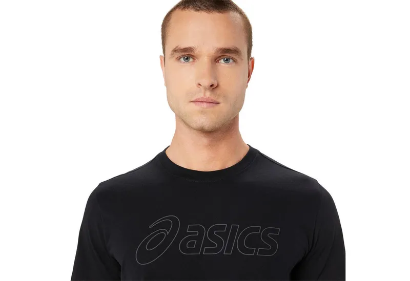 Asics Asics Laufshirt ASICS LOGO SS TEE, Schwarz, – Produktbild 3 von 4