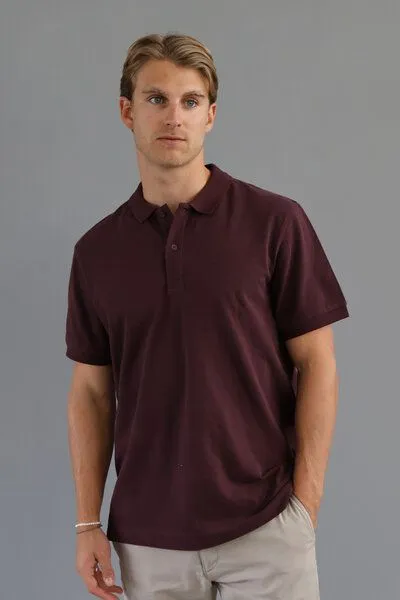 Kultgut Kultgut Bioafair Piqué Shirt- Kurzarm / ProEarth, Rot (burgund), – Produktbild 1 von 4