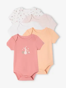 Vertbaudet Vertbaudet 5er-Pack Baby Bodys mit kurzen Ärmeln – Produktbild 1 von 1