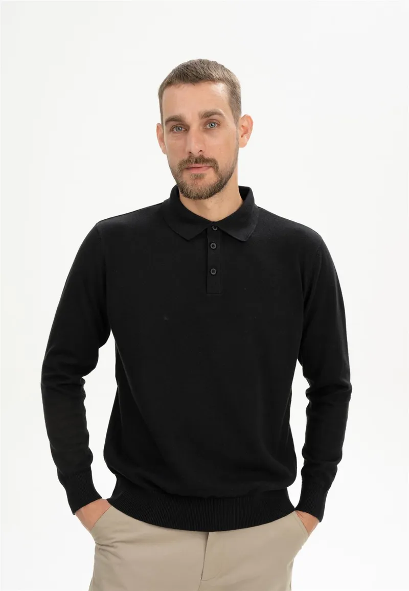 MELA Longsleeve Modell: Harish, Black, – Produktbild 1 von 1