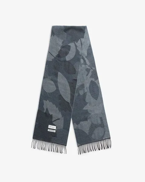 Rotholz Rotholz - Woven Schal Merino breit, Grau (grey leaves), – Produktbild 1 von 5