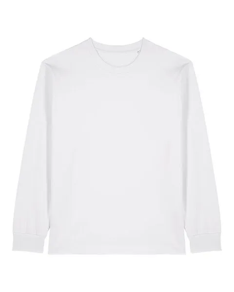 YTWOO YTWOO Schweres Unisex Basic Langarmshirt aus 100% Biobaumwolle, Weiß, – Produktbild 1 von 3