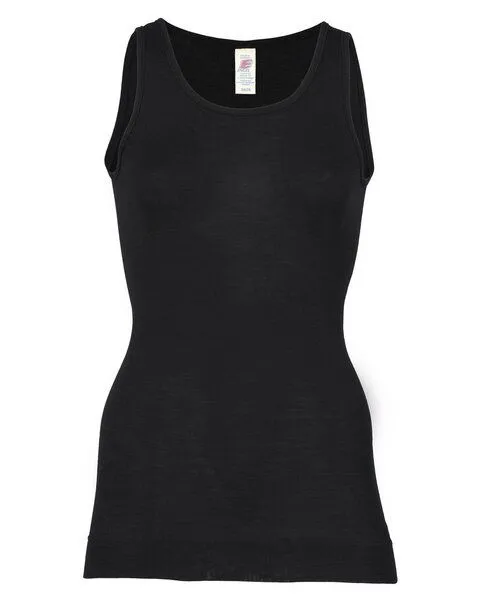 Engel Engel Natur Damen-Longshirt ärmellos Schurwolle Seide, Hellgrau-melange, – Produktbild 2 von 2