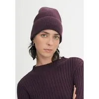 MELA MELA Rippstrick Mütze Style KALI aus 100% Bio-Baumwolle, Elderberry melange, – Produktbild 1 von 2
