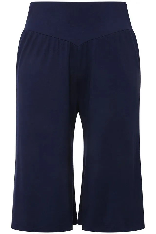 Ulla Popken Shorts Bermuda weites Bein Elastikbund Bestseller, Blau, – Produktbild 3 von 4
