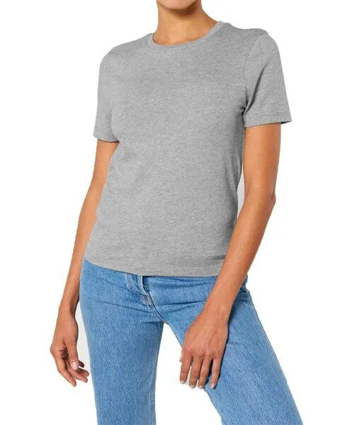 YTWOO YTWOO Bio Damen T-Shirt, enganliegend aus Bio-Baumwolle, Grau, – Produktbild 1 von 4