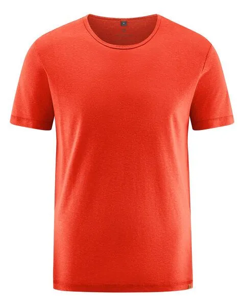 HempAge HempAge klassisch geschnittenes T-Shirt 55% Hanf, 45% Lyocell (auf Hanf-Basis), Magna (rot), – Produktbild 3 von 4