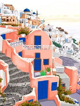 Photocircle Photocircle Poster / Leinwandbild - Santorini Greece Architecture – Produktbild 1 von 1