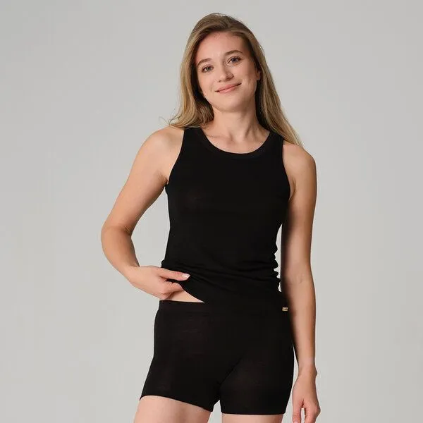 comazo|earth comazo|earth Merinowolle-Seide Panty, GOTS zertifiziert, Schwarz, – Produktbild 2 von 4