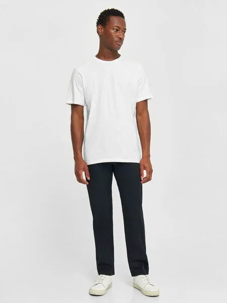 KnowledgeCotton Apparel KnowledgeCotton Apparel Basic T-Shirt O-Neck aus Bio-Baumwolle, Weiß (bright white), – Produktbild 4 von 4