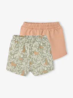 Vertbaudet 2er-Pack Baby Shorts aus leichter Sweatware tonfarben – Produktbild 1 von 1