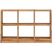 Regal "Grid" 3 x 2 Fächer, B 136 x H 87 x T 34 cm, Wildeiche geölt – Produktbild 1 von 1