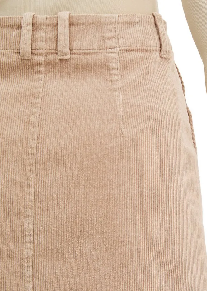 Marc O'Polo Marc O'Polo Webrock mit lässiger Rillen-Struktur, Braun, – Produktbild 4 von 5