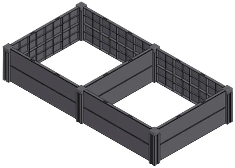 KHW KHW Hochbeet "Demeter L" aus wetterbeständigem Kunststoff, BxTxH: 158x82x31 cm, 336 Liter, Grau, – Produktbild 1 von 5