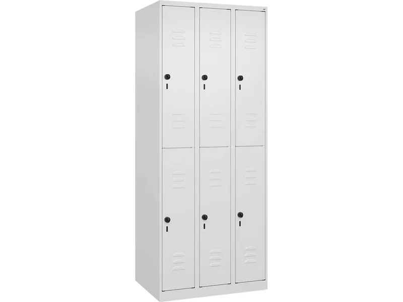 C+P C+P Doppelstock-Spind Classic PLUS, 6 Fächer, 1850x750x500mm, Verkehrsweiß/Verkehrsweiß – Produktbild 1 von 1