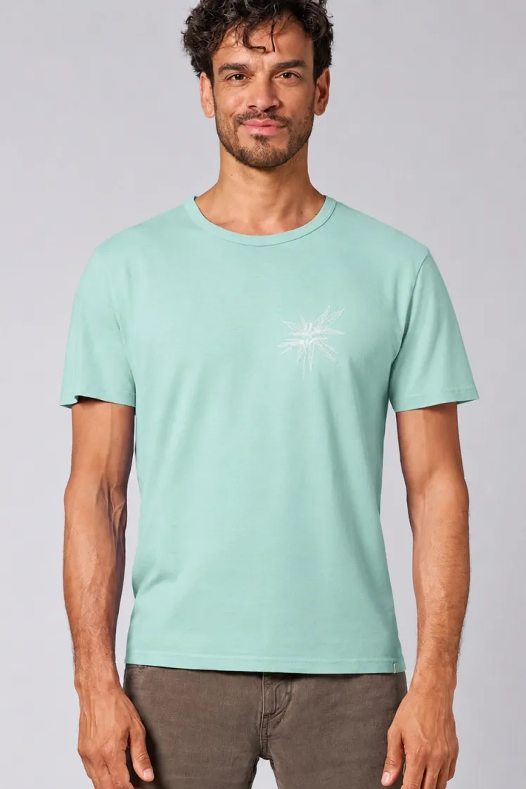 HempAge Hempage Herren vegan T-Shirt Timeless Mit Aufdruck Seeblau, Blau, – Produktbild 2 von 2