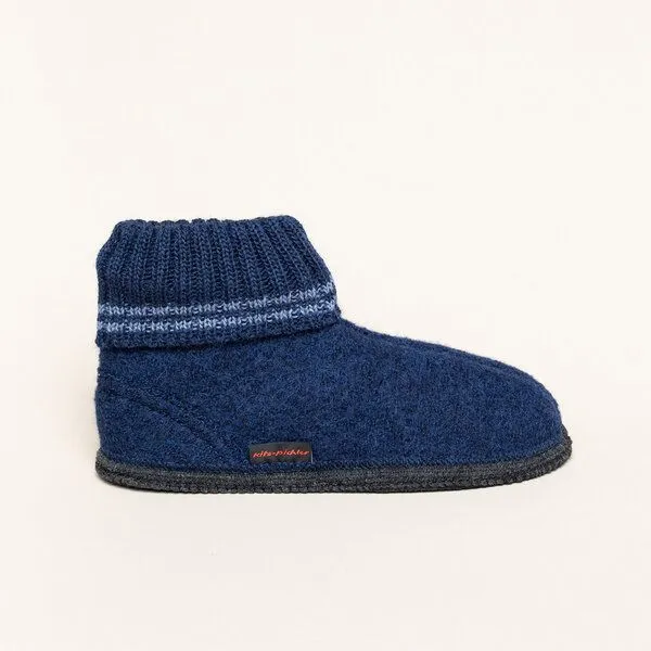 Kitz-Pichler Kitz-Pichler Hüttenschuh MV Kauns - Filzhausschuh für Damen & Herren aus 100% Schurwolle, Blau, – Produktbild 4 von 4