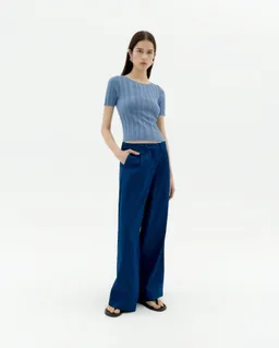 thinking mu Thinking MU Damen vegan Hose Pat Blue – Produktbild 1 von 1
