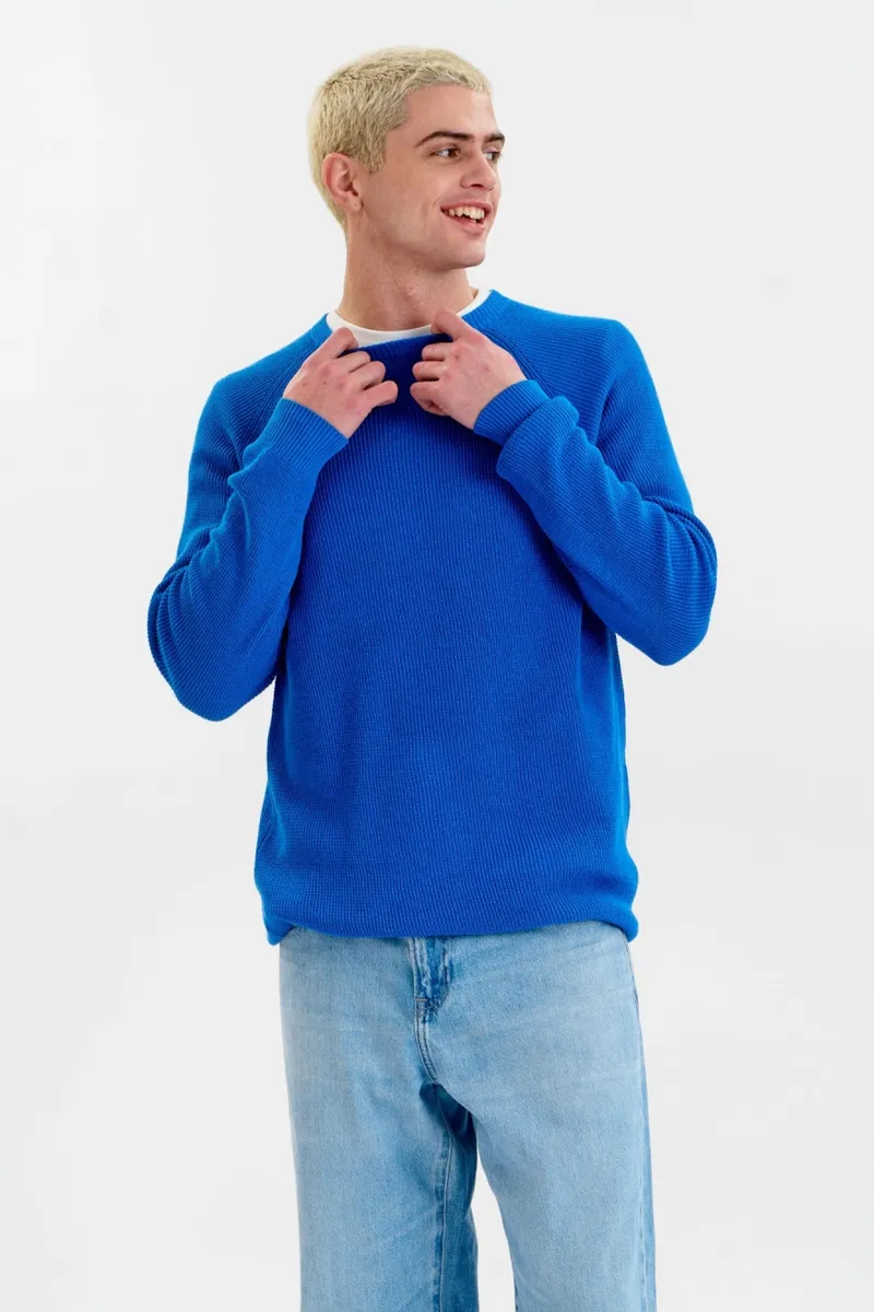 KOMODO KOMODO Herren vegan Pullover Herren Nebel Blau, Blau, – Produktbild 2 von 2