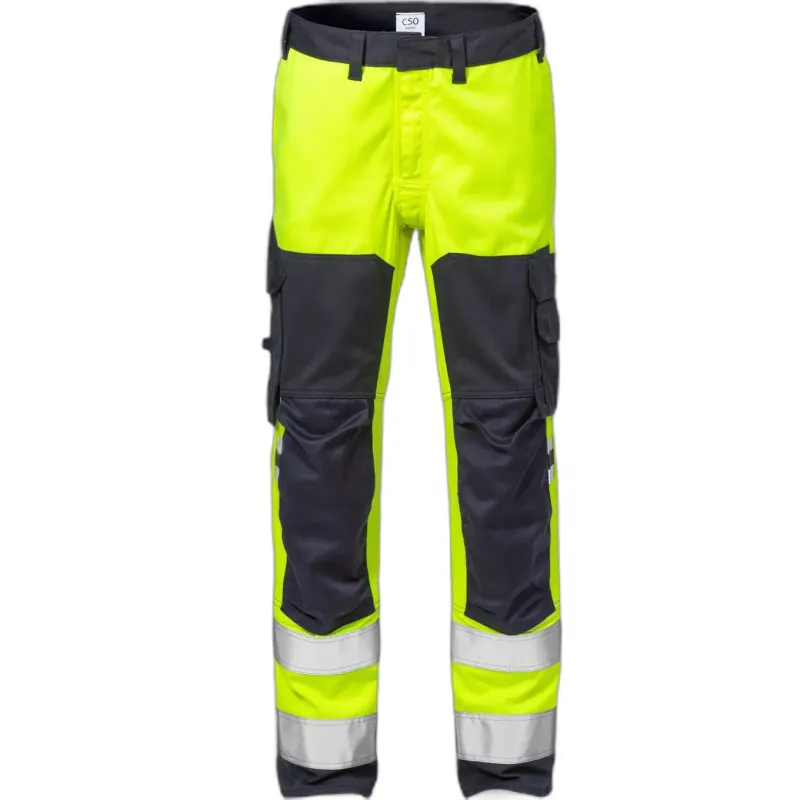 Fristads Hochsichtbare Arbeitshose Klasse 2 elastisch Fristads 2161 ATHF, Jaune, – Produktbild 1 von 2