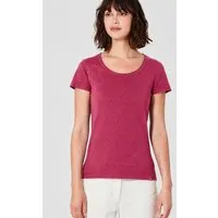 HempAge HempAge Damen T-Shirt mit Rollsaum Hanf/Bio-Baumwolle, Sangria, – Produktbild 1 von 1