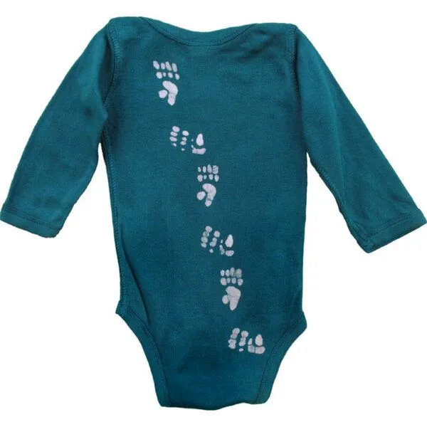 Global Mamas Global Mamas Baby Body - Affe - Bio Baumwolle - Grün - Langarm – Produktbild 2 von 2