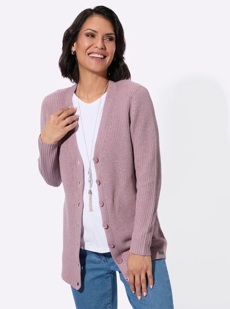Witt Longstrickjacke, Mauve, – Produktbild 1 von 3