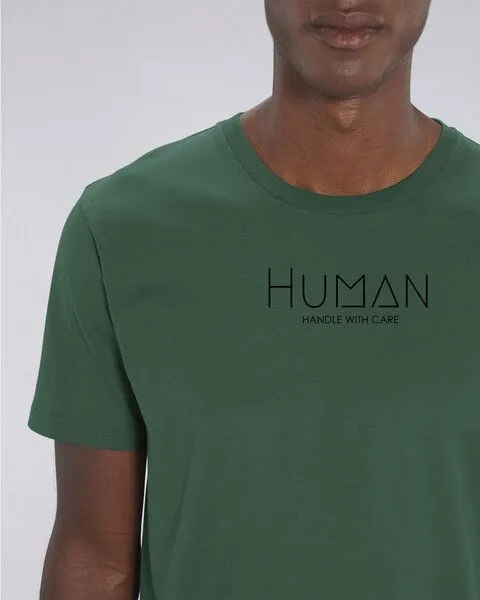 Human Family Human Family Bio Herren Sommer T-Shirt mit Rundhalsausschnitt "Maestro - Human", Dunkelgrün, – Produktbild 2 von 3