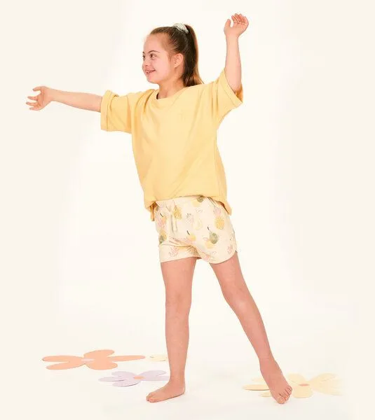 Sense Organics & friends in cooperation with GARY MASH Sense Organics & friends in cooperation with GARY MASH Kinder Shorts aus Biobaumwolle, Früchte (beige), – Produktbild 3 von 4