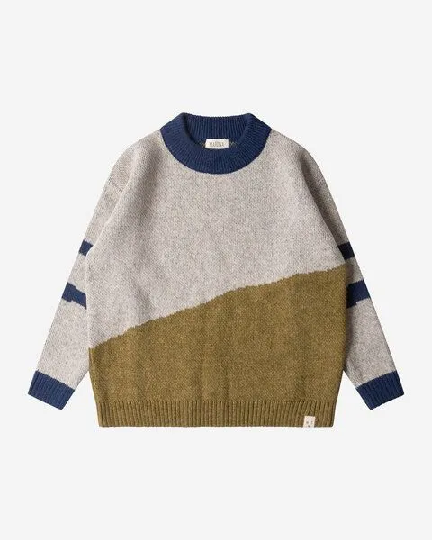 MATONA Matona Pullover | Easy Sweater | aus Wolle und Baumwolle | GOTS-zertifiziert, Pear multi, – Produktbild 3 von 4