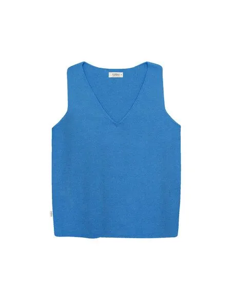 FUXBAU FUXBAU 4Seasons Frauen Stricktop, Blau, – Produktbild 4 von 4