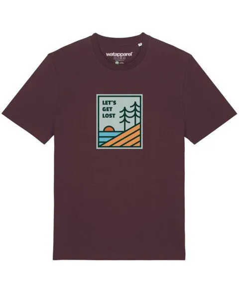 watapparel watapparel T-Shirt Unisex Let's Get Lost, Red brown, – Produktbild 1 von 4