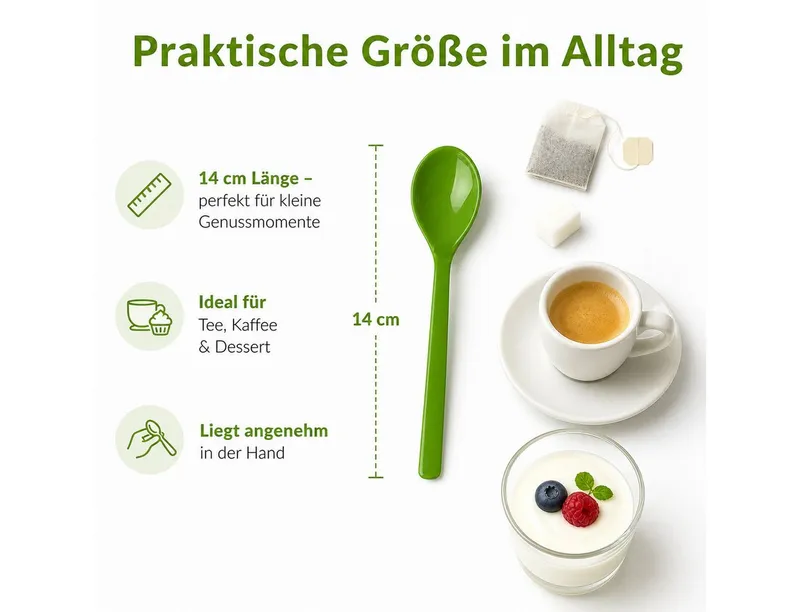 RICE RICE Teelöffel Rice Melamin Teelöffel 6er Pack in Classic Farben (2 Stück), Bunt|weiß, – Produktbild 4 von 5