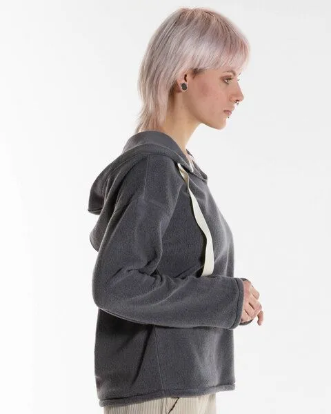 Alma & Lovis Alma & Lovis Kuscheliger Teddy-Hoodie aus Organic Cotton | Teddy Hoodie, Graphit (dunkelgrau), – Produktbild 4 von 4